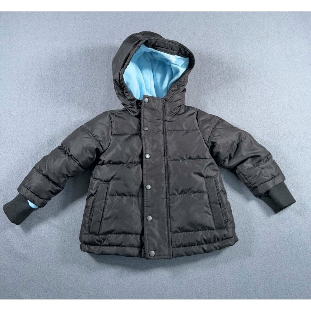 Okie Dokie Black / Blue Liner Puffer Jacket Size 18m Good Condition!
